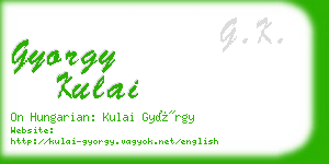 gyorgy kulai business card